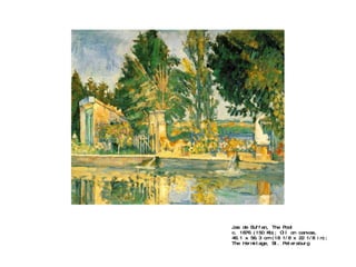 Jas de Buffan, The Pool c. 1876 (150 Kb); Oil on canvas, 46.1 x 56.3 cm (18 1/8 x 22 1/8 in); The Hermitage, St. Petersburg 