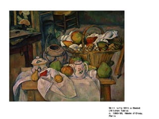 Still Life With a Basket (Kitchen Table) c. 1890-95; Musée d'Orsay, Paris 