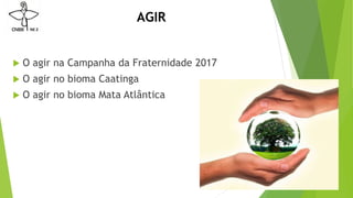 AGIR
 O agir na Campanha da Fraternidade 2017
 O agir no bioma Caatinga
 O agir no bioma Mata Atlântica
 