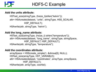 Adding CF Attributes to an HDF5 File | PPTX