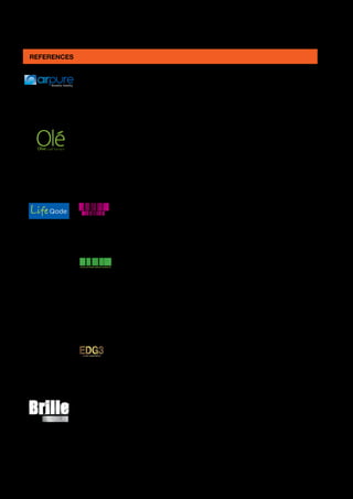 186 | PRODUCT PORTFOLIO
1.	Guidelines for the assessment of bioaerosols in the indoor environment. American Conference of Governmental Industrial Hygienists, 1989, Cincinnati.
2.	Danish Building Research Institute. SBI Report 212: Indoor climate and air quality problems - investigation and remedy, 1990. Horsholm.
3.	United States Environmental Protection Agency. An Introduction to Indoor Air Quality (IAQ) [online], 2012.
	 Available from: http://www.epa.gov/iaq/ia-intro.html
4.	How Stuff Works. How Indoor Air Pollution Works [online], 1998-2012.
	 Available from: http://home.howstuffworks.com/home-improvement/household-safety/tips/indoor-air-pollution1.htm
5.	Canadian Centre for Occupational Health and Safety. Indoor Air Quality – General [online], July 2011.
	 Available from: http://www.ccohs.ca/oshanswers/chemicals/iaq_intro.html
1.	Stevenson, L., Hunter, D. Oxygen Radical Absorbance Capacity of olive leaf extract. Natural Products Unit of Southern Cross University.
	 Tests conducted using the internationally accepted ORAC testing techniques developed by Brunswick Laboratories, USA. 2005.
2.	Braun, L. Olive Leaf. The Journal of Complementary Medicine. Australian Pharmaceutical Publishing Company Pty Ltd, 4(3).
3.	Ritcharson, J. ND. Olive leaf extract: Potent antibacterial, antiviral and antifungal agent. Australia: Woodland Publishing, 2000.
4.	Munn, J. Olive leaf extract for fighting heart disease, (RMIT University, Research report to the American Heart Association 7th Annual
	 Conference, 2007). Ezine @rticles [online], March 2012.
	 Available from: http://ezinearticles.com/?Olive-Leaf-Extract-Research-For-Fighting-Heart-Disease&id=3883539
5. Benavente-Garcia O, et al. Antioxidant activity of phenolics extracted from Olea europaea L. leaves. Food Chemistry, 2000, 68(4), pp.457–462.
6.	Bisignano G, Tomaino A, Lo CascioR, et al. On the in-vitro antimicrobial activity of oleuropein and hydroxytyrosol. J Pharm Pharmacol,
	 1999, 51(8), pp.971–974.
7.	Ma SC, He ZD, Deng XL, et al. In vitro evaluation of secoiridoid glucosides from the fruits of Ligustrum lucidum as antiviral agents.
	 Chem Pharm Bull (Tokyo), 2001, 49(11), pp.1471–1473.
1.	Basu A, Rhone M, Lyons TJ. “Berries: emerging impact on cardiovascular health.” Nutr Rev. 2010 Mar;68(3):168-77.
2.	Miranda-Rottmann S, Aspillaga AA, Pérez DD, Vasquez L, Martinez AL, Leighton F. “Juice and phenolic fractions of the berry Aristo		
	 telia chilensis inhibit LDL oxidation in vitro and protect human endothelial cells against oxidative stress.” J Agric Food Chem. 2002 Dec 		
	 18;50(26):7542-7.
3.	Latest scoop on berries — Harvard study shows heart health benefits for young women, Schaeffer, Juliann, Today’s Dietitian , Vol. 15 No. 6 	
	 P. 16, June 2013 issue, accessed 24 September 2014.
1.	The Okinawa Centenarian Study: health, diet & aging research
	 Available from: http://www.okicent.org/
2.	The Okinawa Centenarian Study : Evidence based gerontology
	 Available from: http://www.okicent.org/study.html
3.	The Okinawa Centenarian Study : Centenarians
	 Available from: http://www.okicent.org/cent.html
4.	Okinawa Centenarian Study - Wikipedia, the free encyclopedia
	 Available from: http://en.wikipedia.org/wiki/Okinawa_Centenarian_Study
5.	Genetic determinants of exceptional human longevity: insights from ...
	 Available from: http://www.ncbi.nlm.nih.gov/pmc/articles/PMC3259160/
6.	Okinawa Centenarian Study - InsidersHealth.com
	 Available from: http://www.insidershealth.com/article/the_okinawa_diet_keys_to_longevity_revealed_in_the_okinawa...
7.	The Secrets of Long Life - National Geographic Magazine - NGM.com
	 Available from: http://ngm.nationalgeographic.com/print/2005/11/longevity-secrets/buettner-text
1.	Glutathione is the body’s main powerhouse for defusing and disposing of free radicals...”
	 Jean Carper, Stop Aging Now, Harper-Collins Publishing © 1996, p124
2.	Wu G, Fang Y-Z, Yang S, Lupton JR, Turner ND. “Glutathione metabolism and its implications for health.” J Nutr. 134:489-92,2004
3.	Filomeni G1, Rotilio G, Ciriolo MR Cell signalling and the glutathione redox system . Biochem Pharmacol. (2002)
4.	Dickinson DA1, Forman HJ Cellular glutathione and thiols metabolism . Biochem Pharmacol. (2002)
1.	Dental Guide. A guide to toothpaste [online] Available from: http://www.dentalguide.co.uk/patient_guide/toothpaste.html
2.	Tea Catechin EGCg Suppresses the mgl Gene Associated with Halitosis. Journal of Dental Research [online], November 2010, 89(11),
	 pp. 1304-1308. Available from: http://jdr.sagepub.com/content/89/11/1304.full.pdf
3.	NYU Langone Medical Center. Eucalyptus [online], July 2012. Available from: http://www.med.nyu.edu/content?ChunkIID=108301#ref7
4.	SciVerse Science Direct. In vitro effects of echinacea and ginseng on natural killer and antibody-dependent cell cytotoxicity in healthy subjects
	 and chronic fatigue syndrome or acquired immunodeficiency syndrome patients [online], November 1998.
	 Available from: http://www.sciencedirect.com/science/article/pii/S0162310996001257
5.	Tieraona Low Dog, MD. A Reason to Season: The Therapeutic Benefits of Spices and Culinary Herbs. Explore: Diet and Nutrition [online],
	 September-October 2006, 2(5). Available from: http://tilia.zf.mendelu.cz/ustavy/553/dzi/www/data/11_area.pdf
6.	British Dental Journal. Xylitol and caries prevention — is it a magic bullet? [online], April 2003, 194, pp. 429-436.
	 Available from: http://www.nature.com/bdj/journal/v194/n8/abs/4810022a.html
7.	Teotia M, et al. Endemic chronic fluoride toxicity and dietary calcium deficiency interaction syndromes of metabolic bone disease and
	 deformities in India: Year 2000. Indian Journal of Pediatrics [online], 1998, 65(3), pp. 371-381, DOI: 10.1007/BF02761130.
	 Available from: http://www.springerlink.com/content/c736x35251g040k
REFERENCES
 