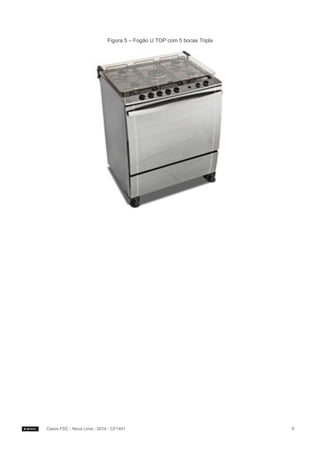 Figura 5 – Fogão U TOP com 5 bocas Tripla

Casos FDC - Nova Lima - 2014 - CF1401

6

 