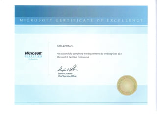 MCP Certificate