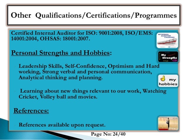 my qualifications