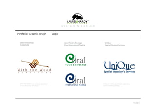 Portfolio: Graphic Design Logo
UniQue it’s a firm specialized in organizing
events:wedding,birthdays.........
UniQue
Special Occaion’s Services
Coral-Food & Beverage
Coral-International Trading
WITH THE WOOD,it’s a company specialized
in manufacturing of furniture.
WITH THE WOOD
FURNITURE
PAGE 6
 