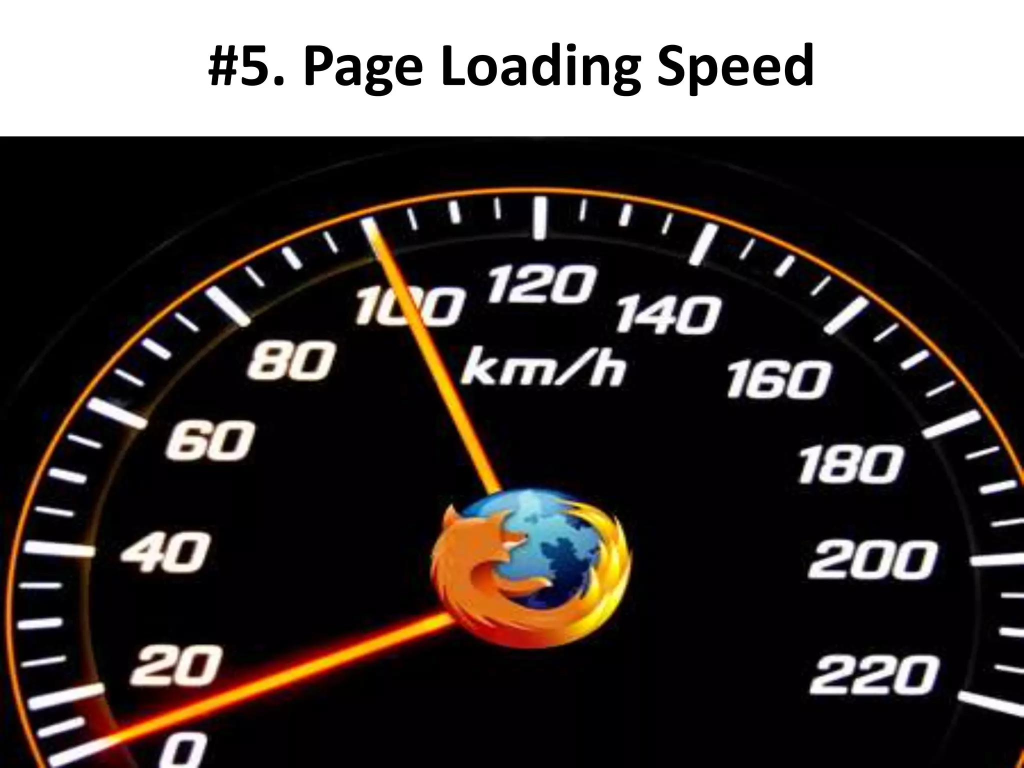 #5. Page Loading Speed
 