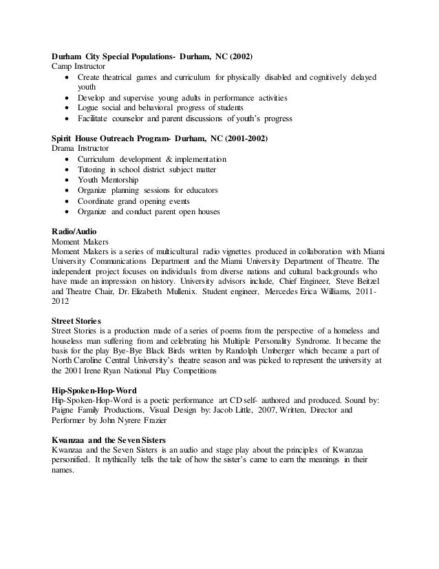 how to make a performance resume