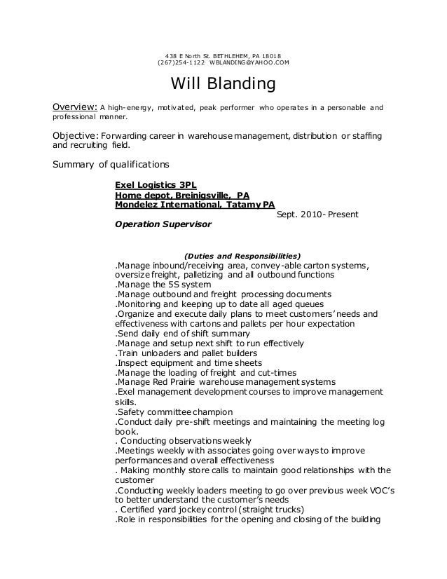 will blanding s resume 2