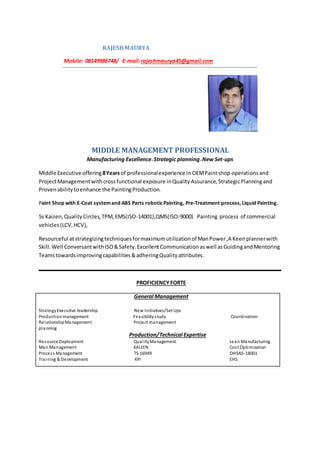 CV OF RAJESH MAURYA | DOCX