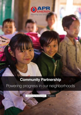 ProgramsCommunity Development
Community Partnership
Powering progress in our neighborhoods
 