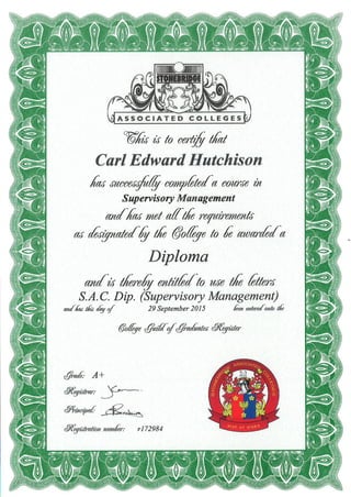 certificate of diploma