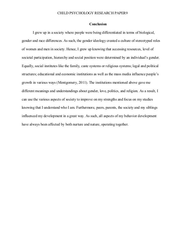 research paper in psychology