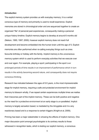 Dissertation Implicit Explicit Memory | PDF
