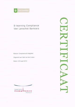 Compliance Integriteit 2012