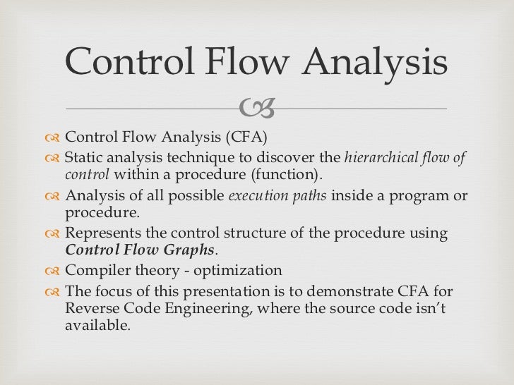 Control Flow Analysis