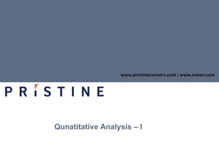 Qunatitative Analysis – I 