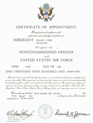 CertificateOfAppointmentSergeantWilliamFPrineCCF_000013