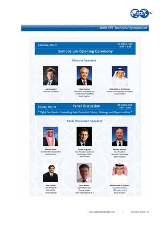 Baker Hughes
Saudi AramcoShell International B.V.Schlumberger
www.saudiarabiaoilandgas.com | SA O&G Issue 10
87
 