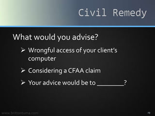 Cdlim Computer The Evolving Computer Fraud and Abuse Act | PPTX