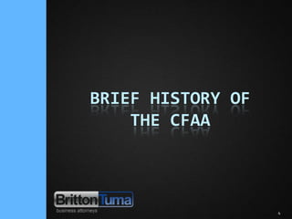 The Evolving Computer Fraud and Abuse Act | PPTX