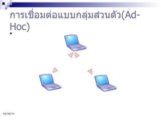 การเชื่อมต่อแบบกลุ่มส่วนตัว (Ad-Hoc) 