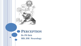 PERCEPTION
Dr PS Deb
MD, DM Neurology
 