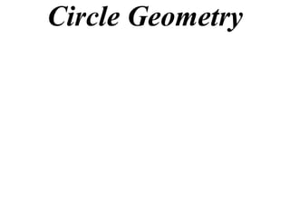 Circle Geometry 