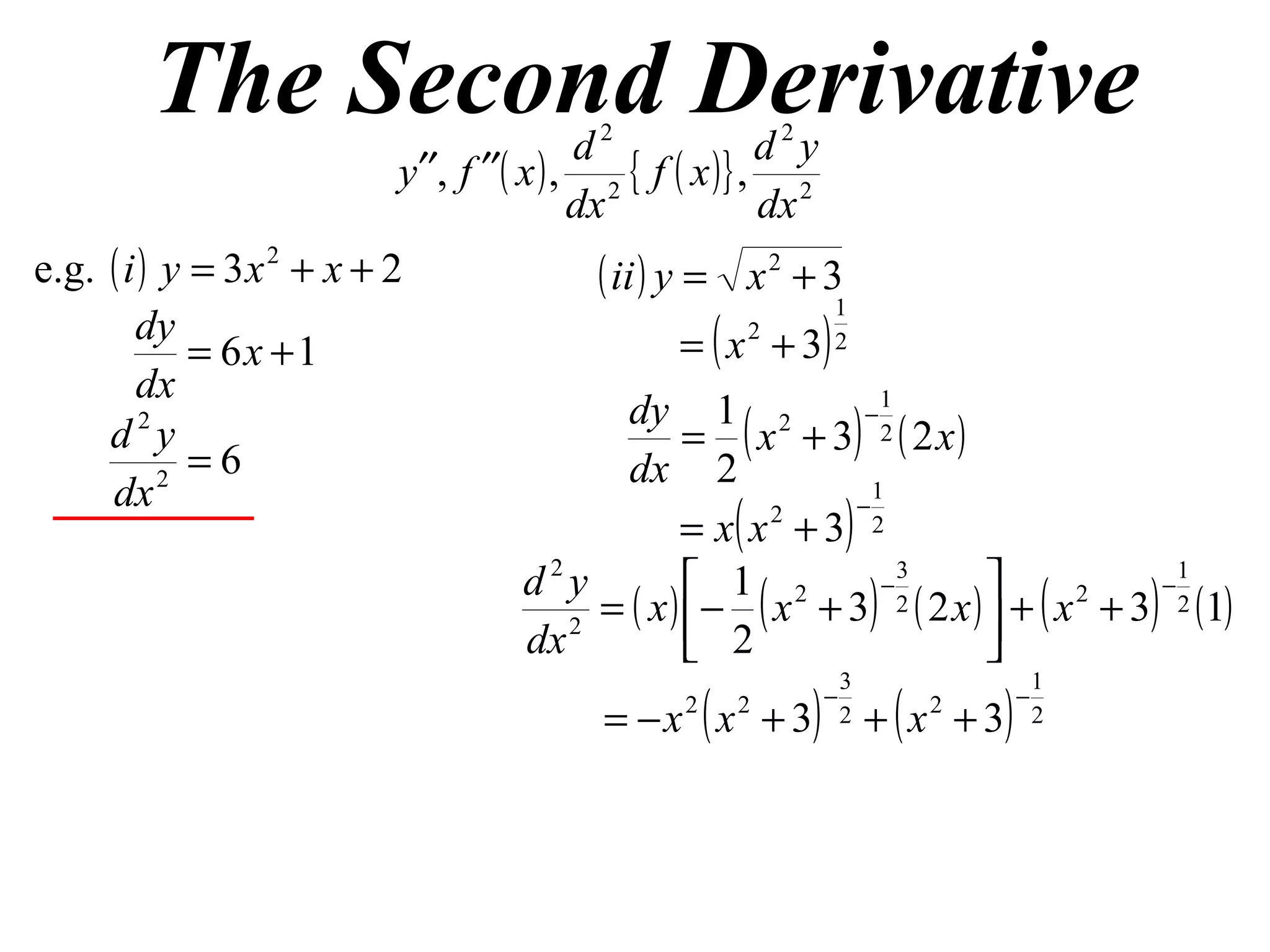 11X1 T09 03 second derivative | PPT