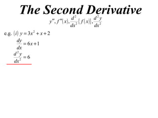 11X1 T09 03 second derivative | PPT