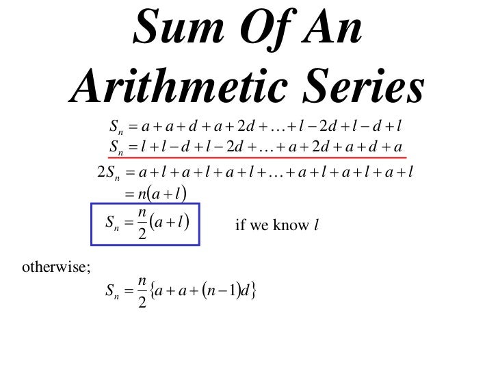 11X1 T10 05 sum of an arithmetic series