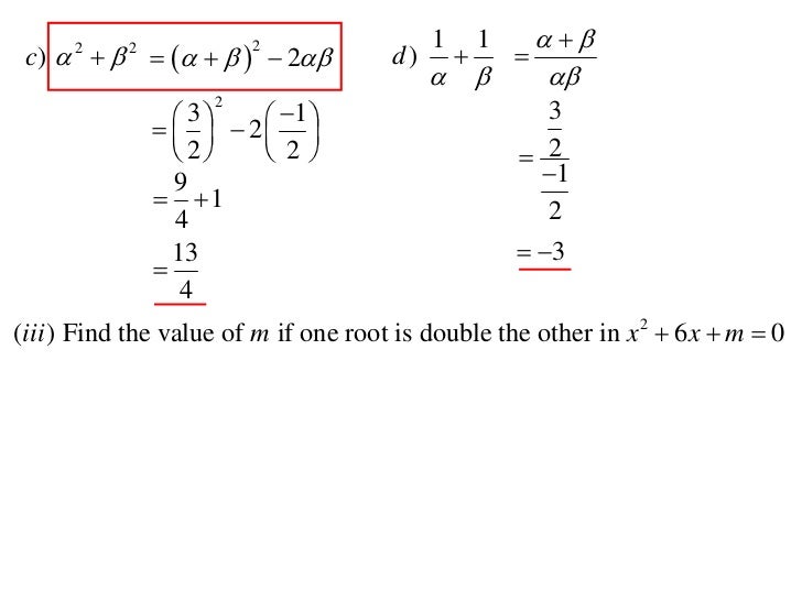 11x1 T11 07 Sum Product Of Roots 11x1 T11 07 Sum Product Of Roots
