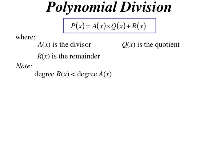 11x1 T13 03 Polynomial Division 11x1 T13 03 Polynomial Division