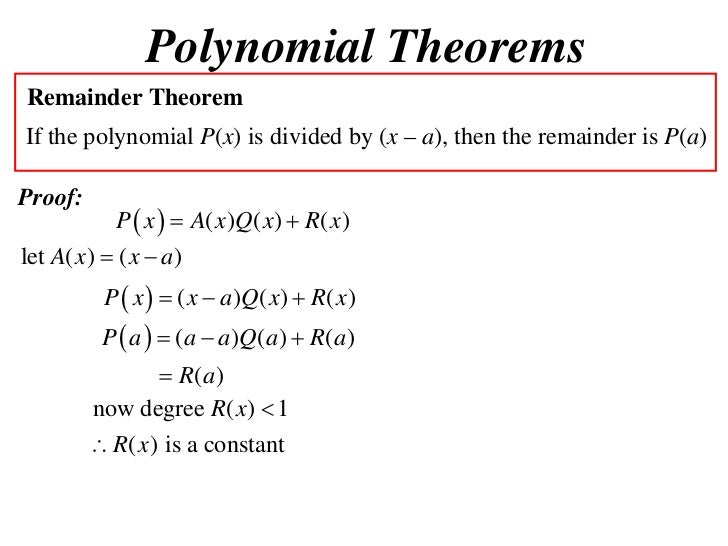 11x1 T13 04 Polynomial Theorems 11x1 T13 04 Polynomial Theorems