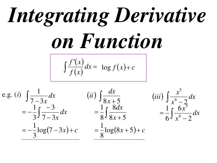 natural logarithmic math function definition 12X1 03 integrating derivative on T01 function