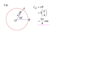 e.g.
               A       l AB  r
                                
                             5 

           m
                               4
       5c  45
                   B          5
       O                        cm
                               4
 