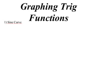 Graphing Trig
1) Sine Curve
             Functions
 