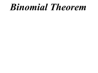 Binomial Theorem 