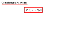 Complementary Events 
