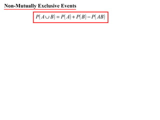 Non-Mutually Exclusive Events 
