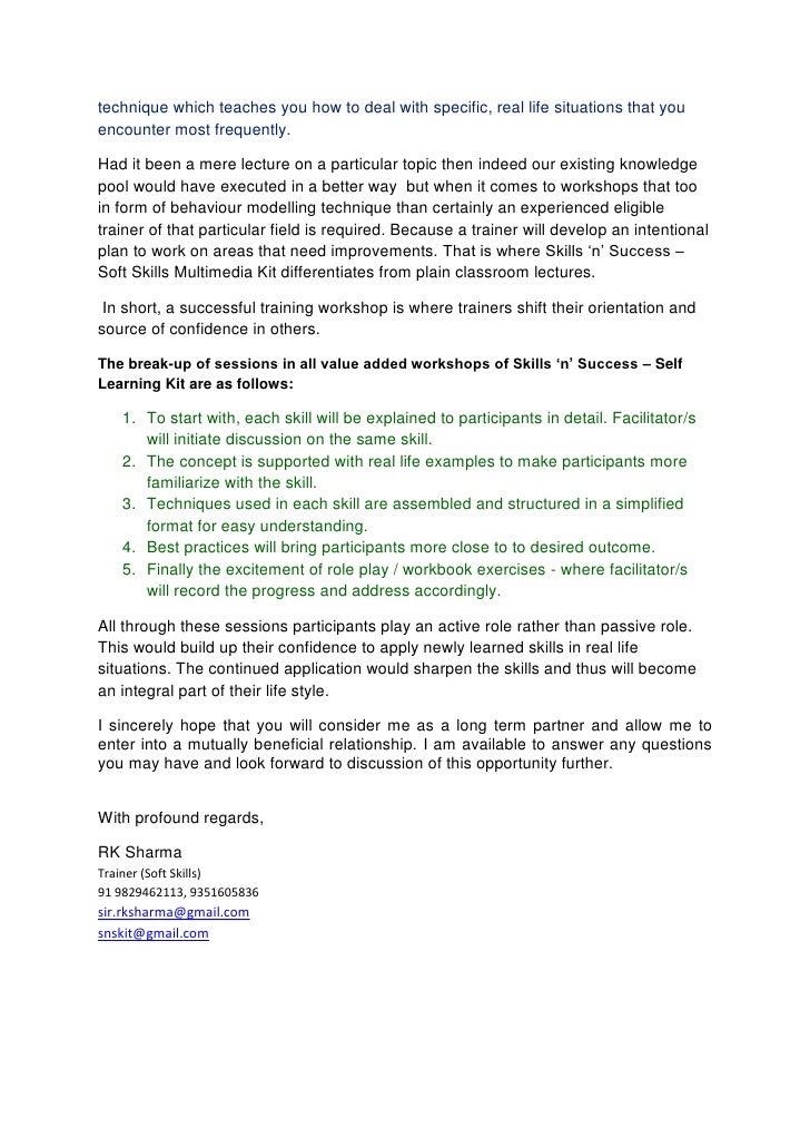 soft skills training workshops soft skills training proposal sample