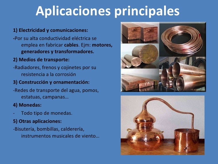 materiales cobre y estaño