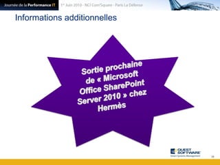 Informations additionnelles28Sortie prochaine de « Microsoft Office SharePoint Server 2010 » chez Hermès