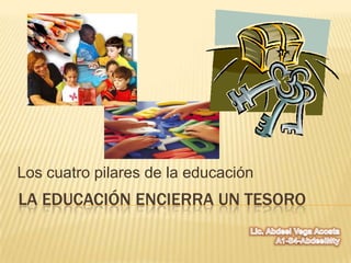 La educación encierra un tesoro Los cuatro pilares de la educación Lic. Abdeel Vega Acosta A1-S4-AbdeelMty 