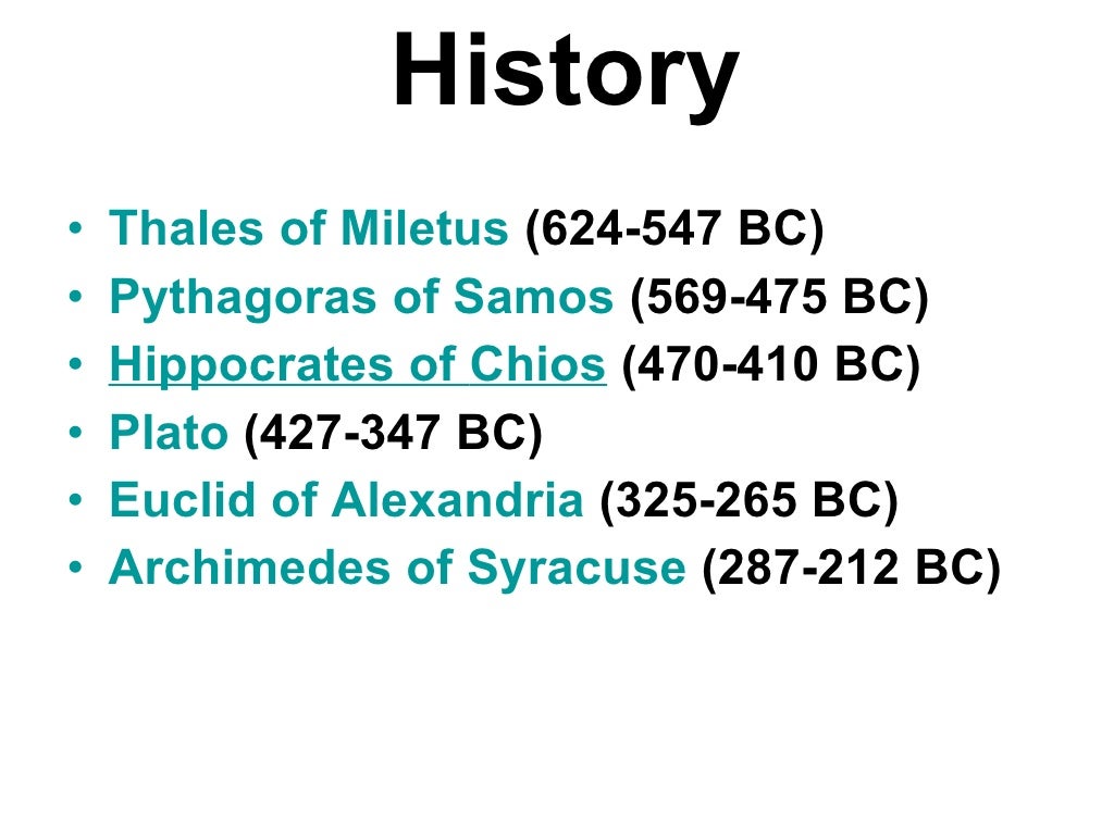 History of Early Geometry