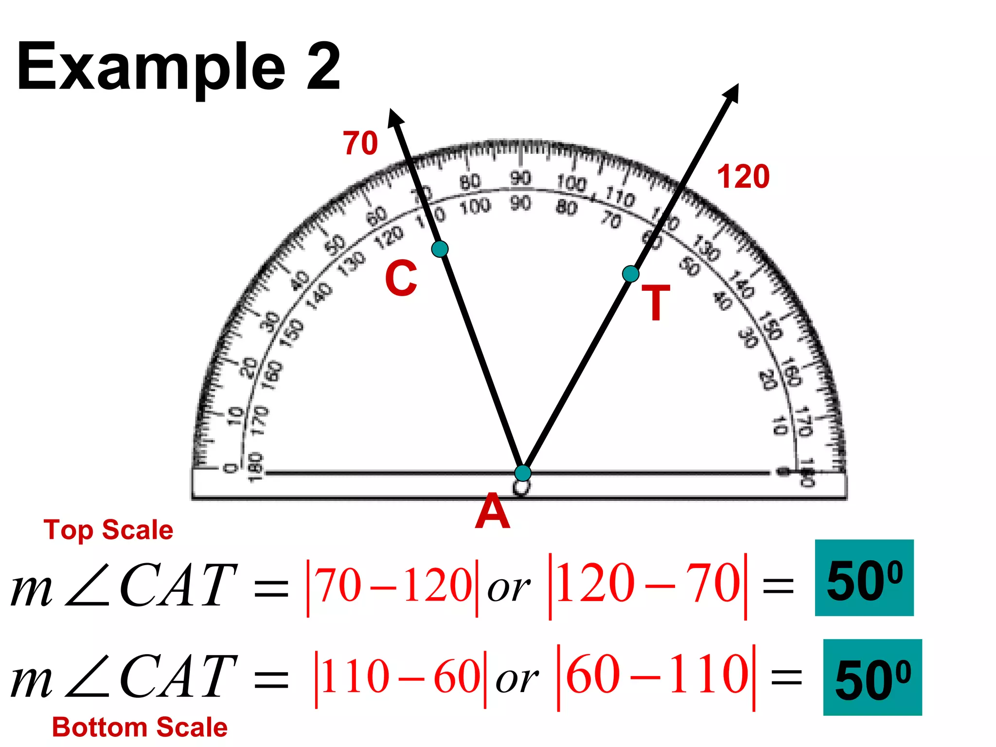Example 2 70 120 A C T 50 0 50 0 Top Scale Bottom Scale 