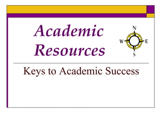 Academic Resources  Keys to Academic Success 