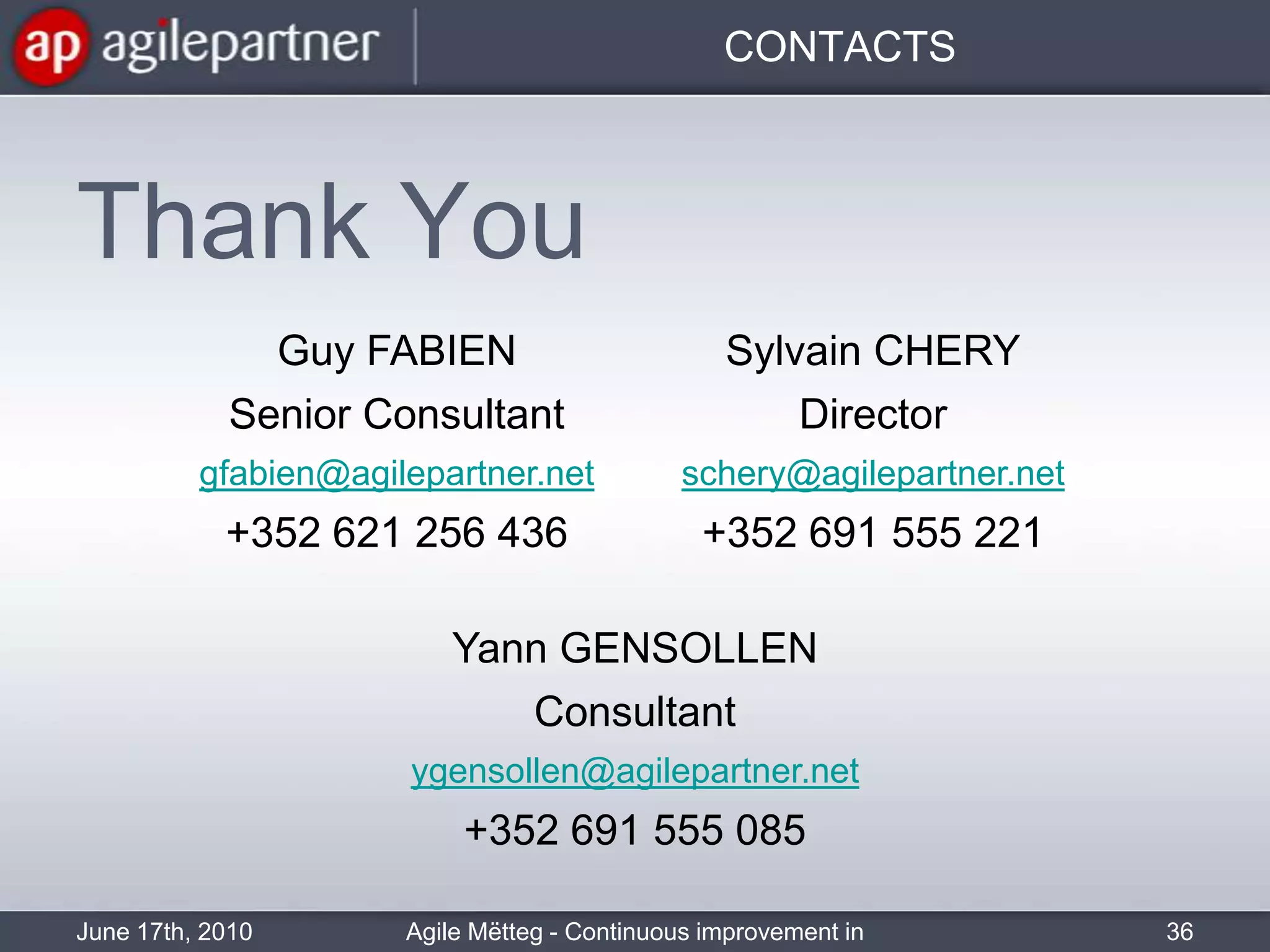 Start withevents, metrics and featurescompleted