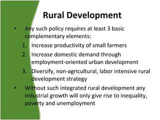 Agricultural Transformation and Rural Development | PPT