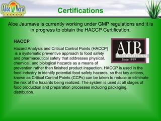Aloe Jaumave S.A. de C.V. | PPT