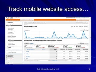 Track mobile website access… 